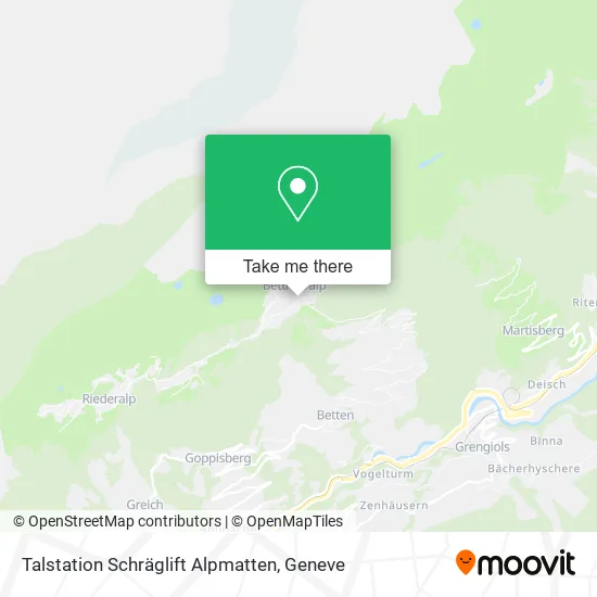 Talstation Schräglift Alpmatten map
