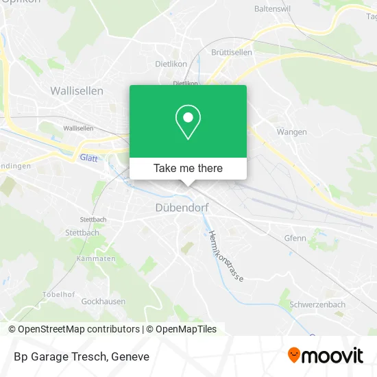 Bp Garage Tresch map