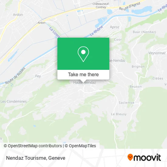 Nendaz Tourisme map