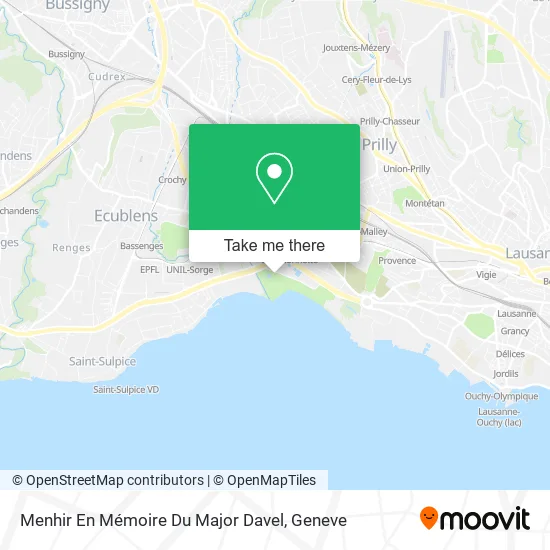 Menhir En Mémoire Du Major Davel map