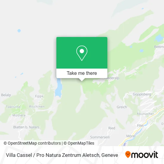 Villa Cassel / Pro Natura Zentrum Aletsch map