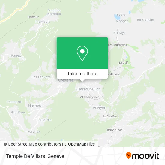 Temple De Villars map