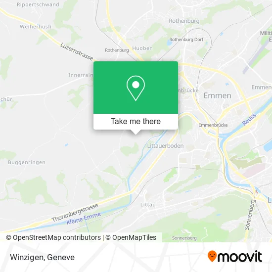 Winzigen map