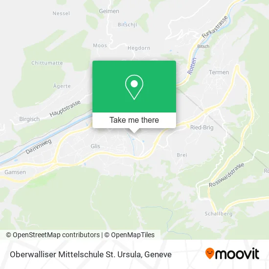 Oberwalliser Mittelschule St. Ursula map