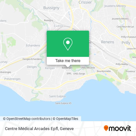 Centre Médical Arcades Epfl map