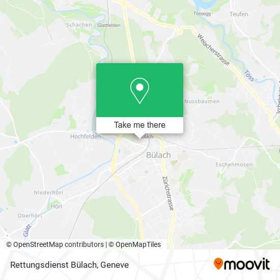 Rettungsdienst Bülach map