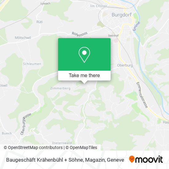 Baugeschäft Krähenbühl + Söhne, Magazin map