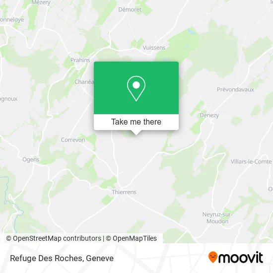 Refuge Des Roches map