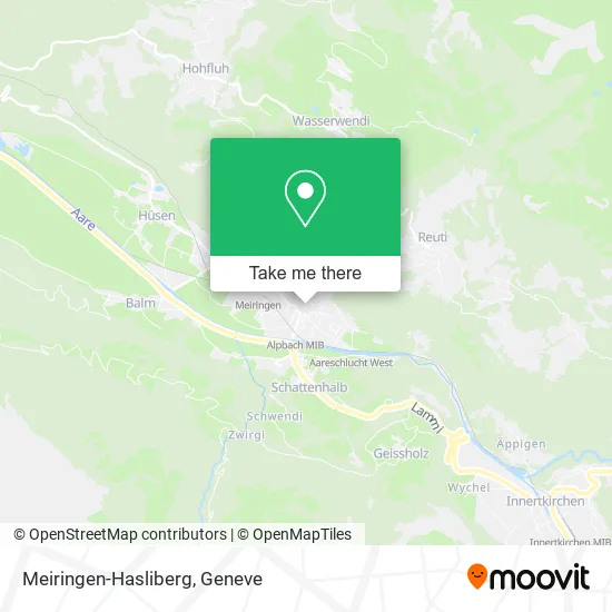 Meiringen-Hasliberg map