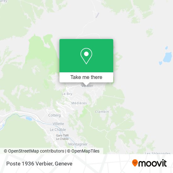 Poste 1936 Verbier map