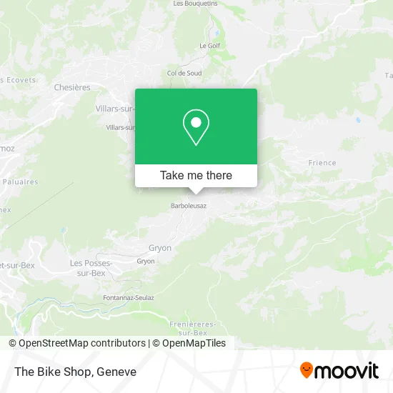 The Bike Shop map