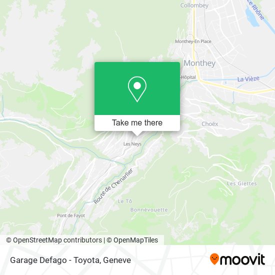 Garage Defago - Toyota map