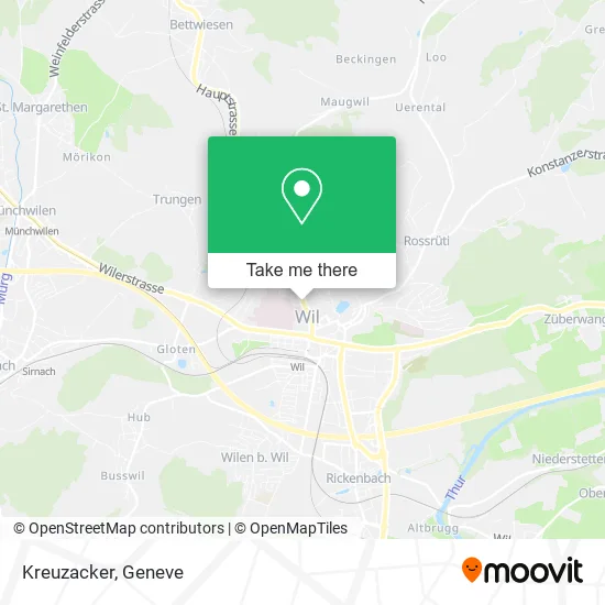 Kreuzacker map