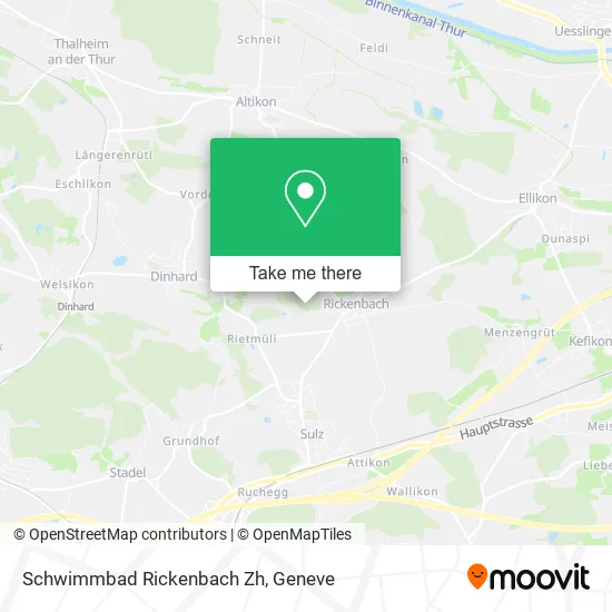 Schwimmbad Rickenbach Zh map