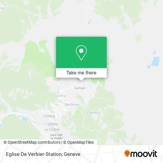 Eglise De Verbier-Station map