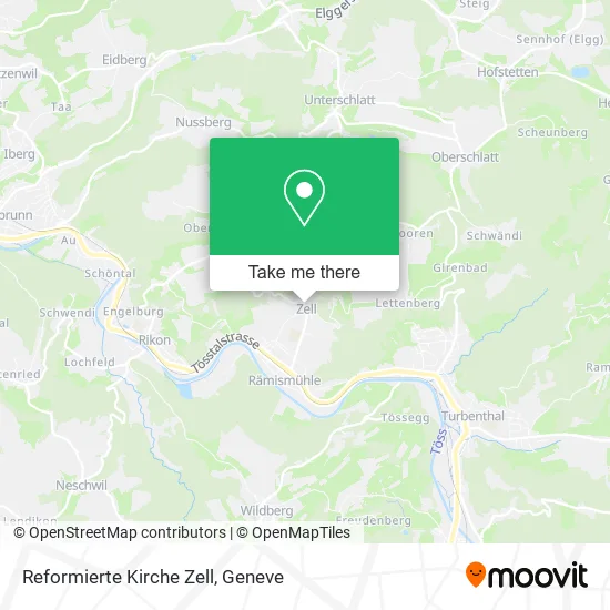 Reformierte Kirche Zell map
