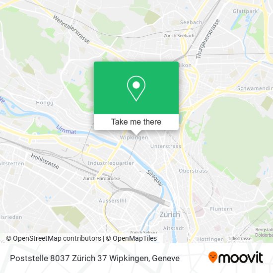 Poststelle 8037 Zürich 37 Wipkingen map