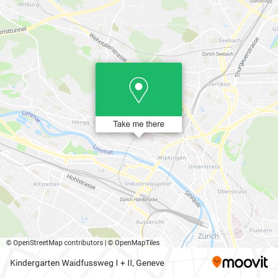Kindergarten Waidfussweg I + II map