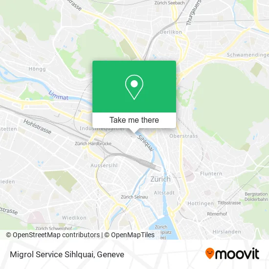 Migrol Service Sihlquai map