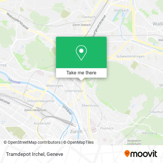 Tramdepot Irchel map