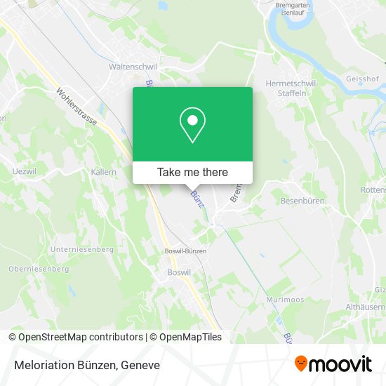 Meloriation Bünzen map