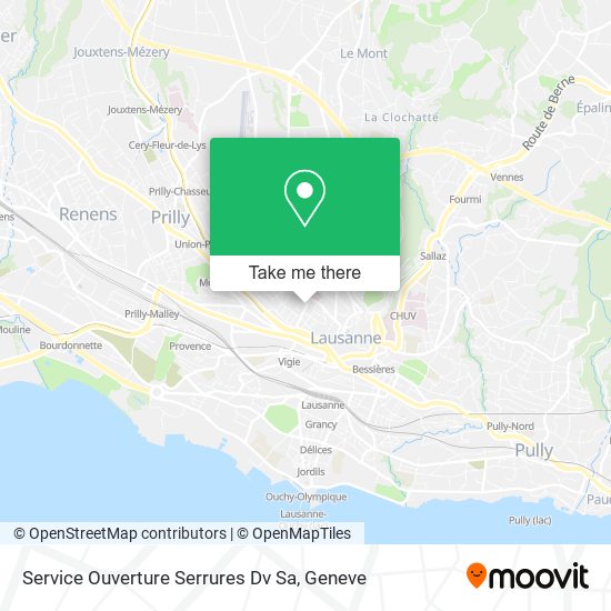 Service Ouverture Serrures Dv Sa map