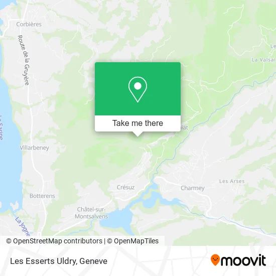 Les Esserts Uldry map