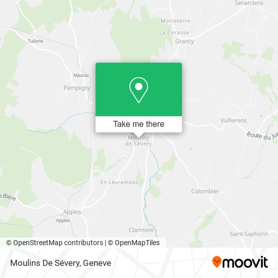 Moulins De Sévery map