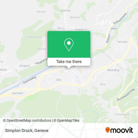 Simplon Druck map