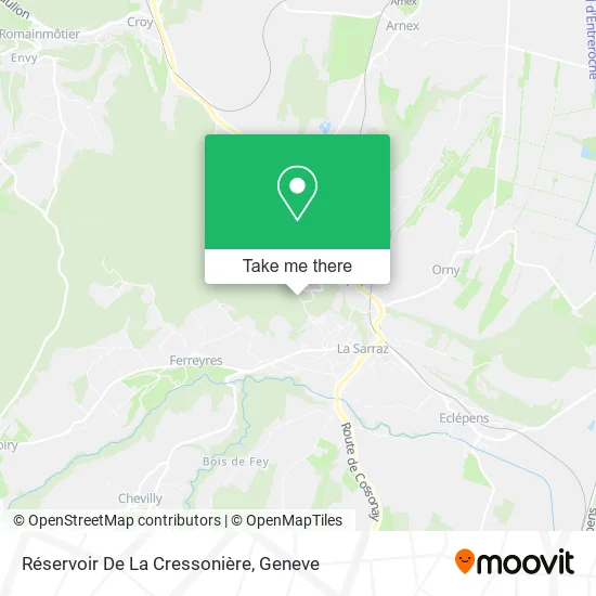 Réservoir De La Cressonière map