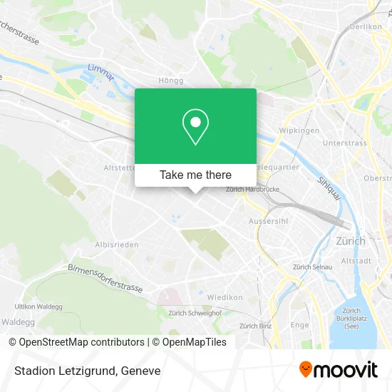 Stadion Letzigrund map