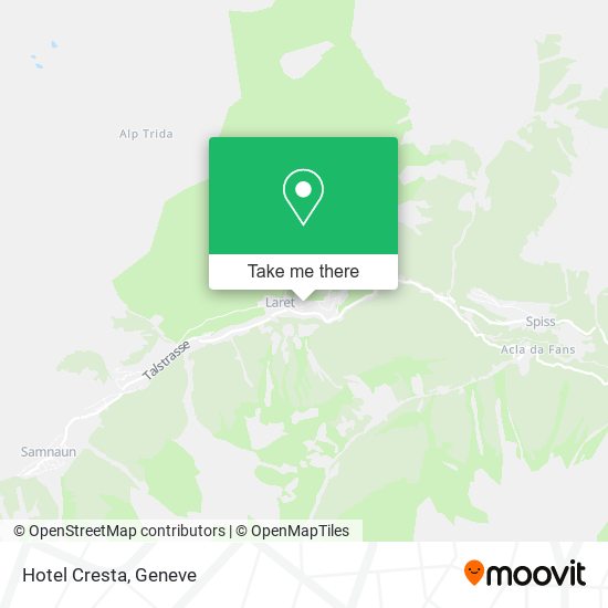 Hotel Cresta map