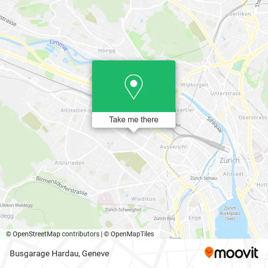 Busgarage Hardau map