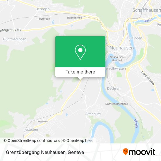 Grenzübergang Neuhausen map