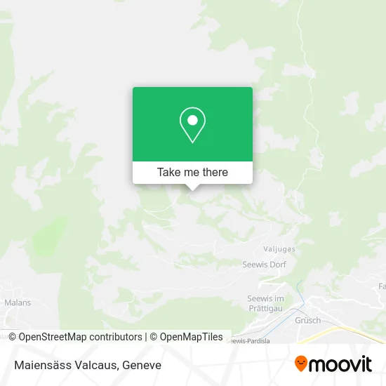 Maiensäss Valcaus map