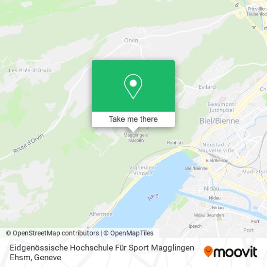 Eidgenössische Hochschule Für Sport Magglingen Ehsm plan