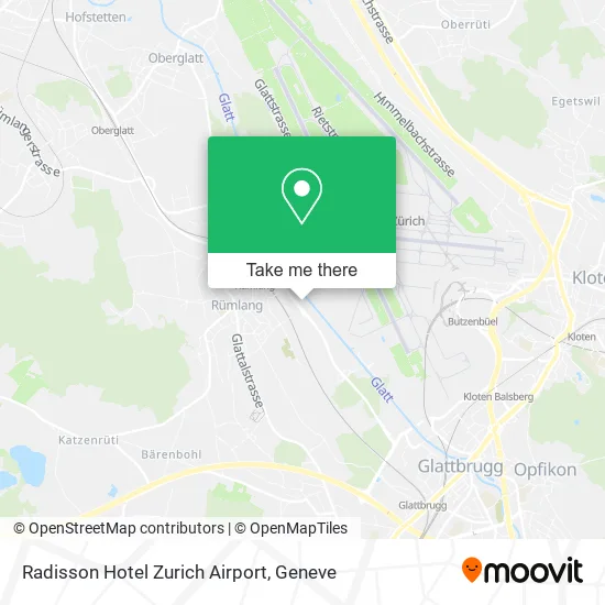 Radisson Hotel Zurich Airport map