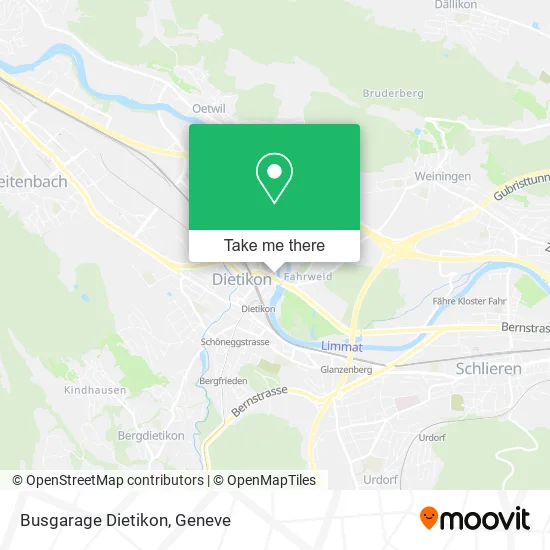 Busgarage Dietikon map
