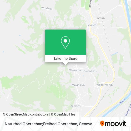 Naturbad Oberschan;Freibad Oberschan map