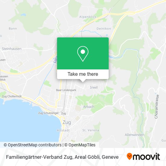 Familiengärtner-Verband Zug, Areal Göbli map