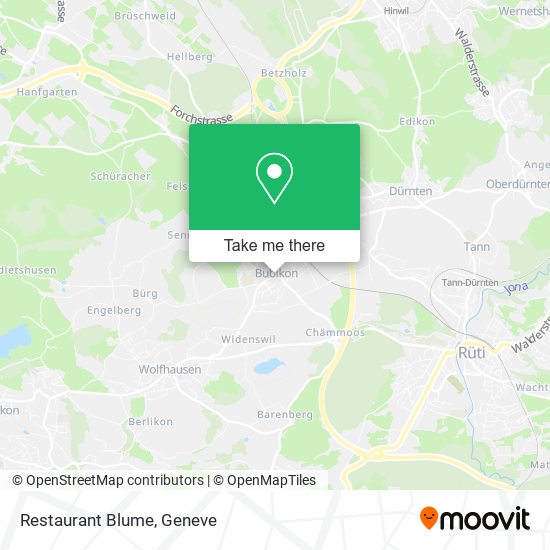 Restaurant Blume map