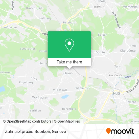 Zahnarztpraxis Bubikon map