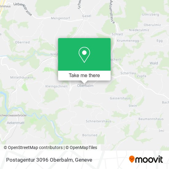 Postagentur 3096 Oberbalm map