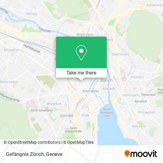 Gefängnis Zürich map