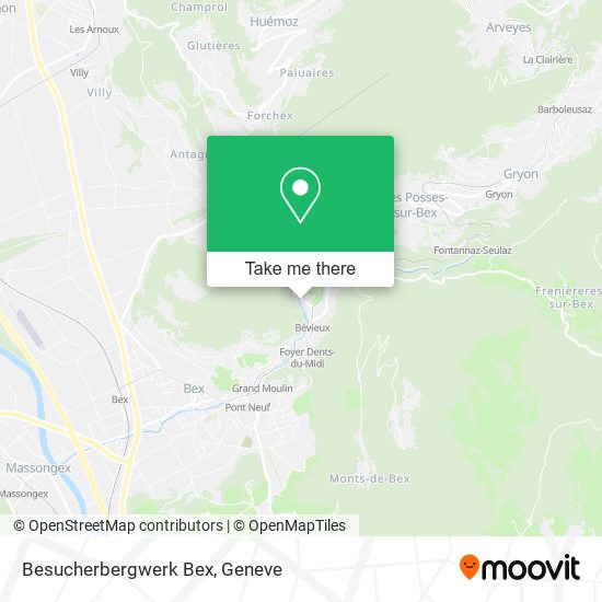 Besucherbergwerk Bex map