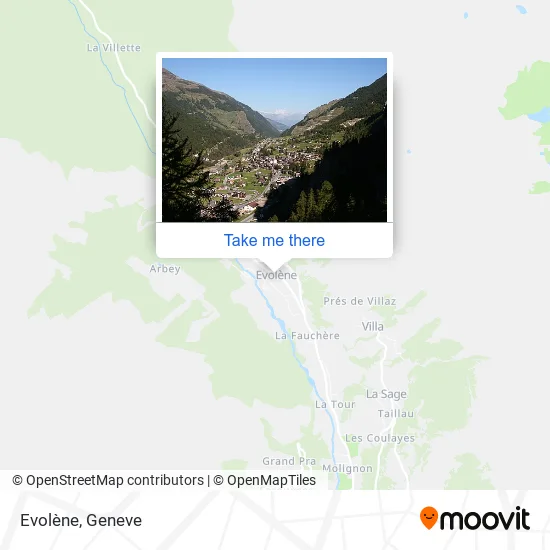 Evolène map