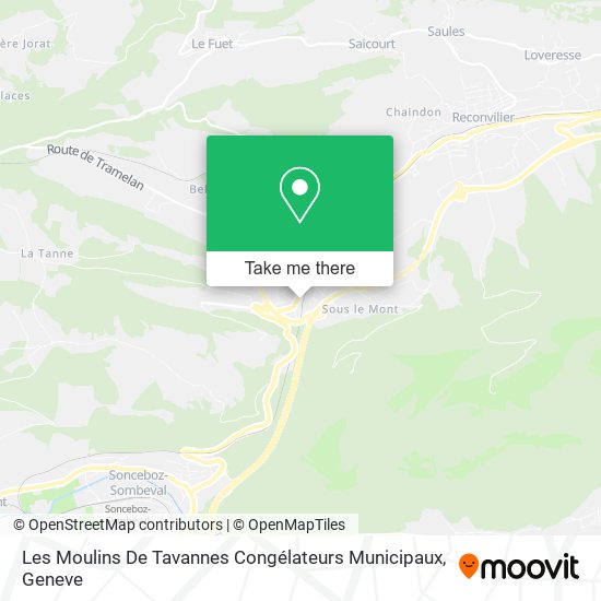 Les Moulins De Tavannes Congélateurs Municipaux map