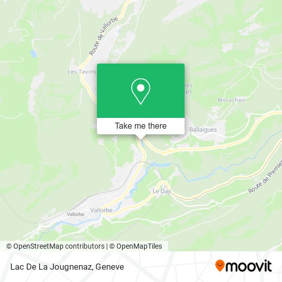 Lac De La Jougnenaz map