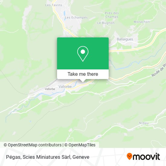 Pégas, Scies Miniatures Sàrl map