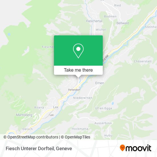 Fiesch Unterer Dorfteil map